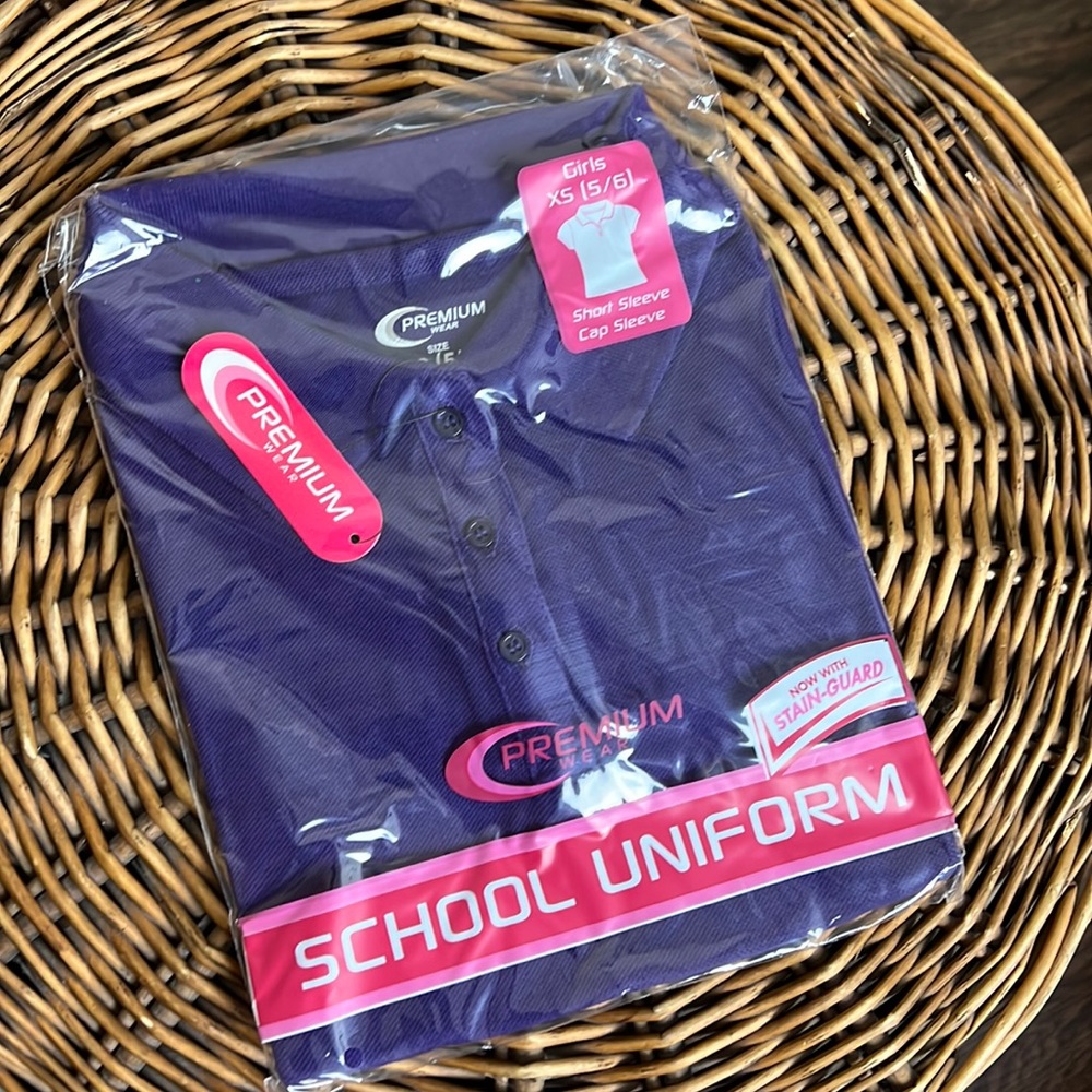 PREMIUM WEAR School Uniform Polo Shirt Size XS (5/6)
